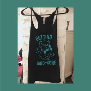 Dino-sore workout tank
